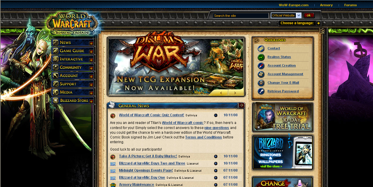 Eldest forum. World of Warcraft сайты. World of Warcraft старый. Warcraft лаунчер. ВОВ оф сайт.